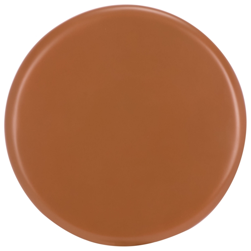 Safavieh Oskar Round Concrete and Iron Accent Table in Brown