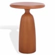 Safavieh Oskar Round Concrete and Iron Accent Table in Brown