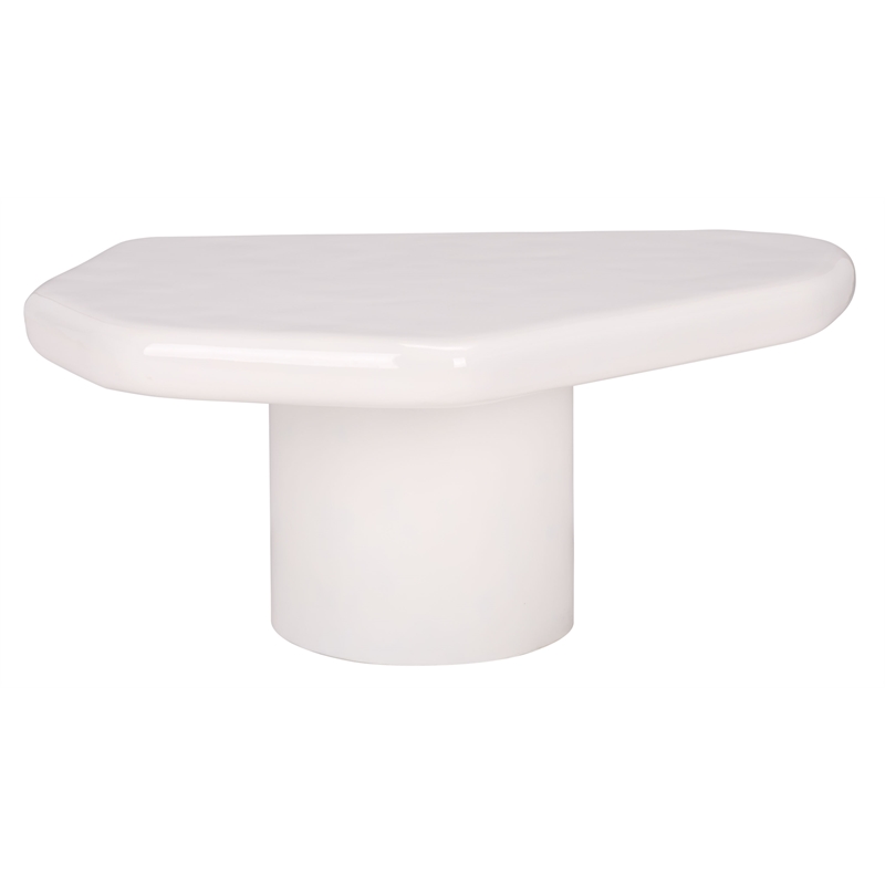Safavieh Rhianna Concrete Coffee and Iron Table in White