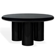 Safavieh Lollita Round Concrete Coffee Table in Black