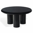 Safavieh Lollita Round Concrete Coffee Table in Black