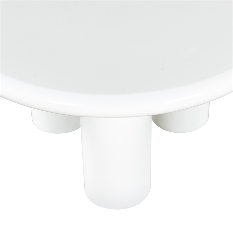 Safavieh Lollita Round Concrete Coffee Table in White