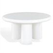 Safavieh Lollita Round Concrete Coffee Table in White