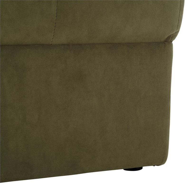 Safavieh Thane Velvet Wood Accent Chair in Green