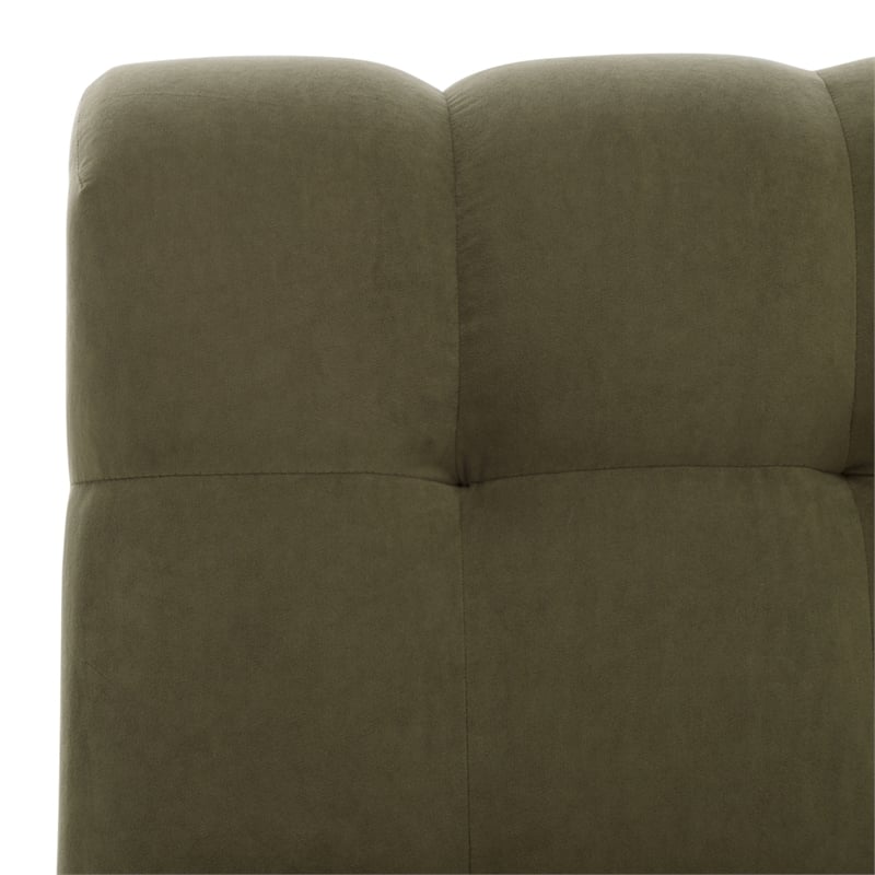 Safavieh Thane Velvet Wood Accent Chair in Green