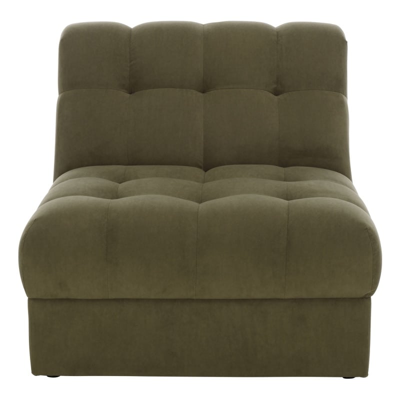 Safavieh Thane Velvet Wood Accent Chair in Green