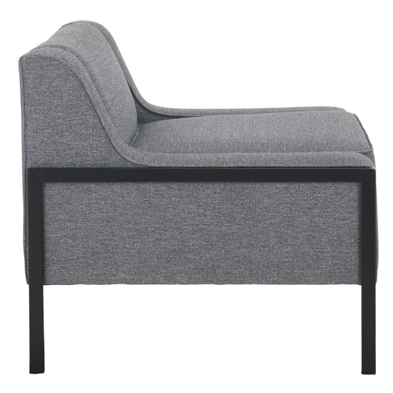 Safavieh Somerled Wood and Metal Accent Chair in Gray / Black