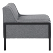 Safavieh Somerled Wood and Metal Accent Chair in Gray / Black