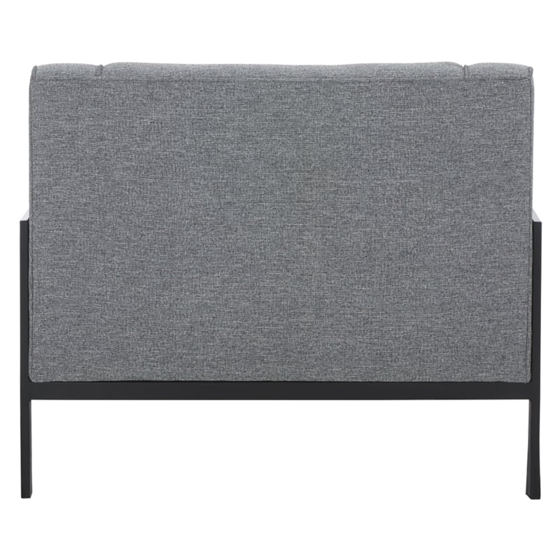Safavieh Somerled Wood and Metal Accent Chair in Gray / Black
