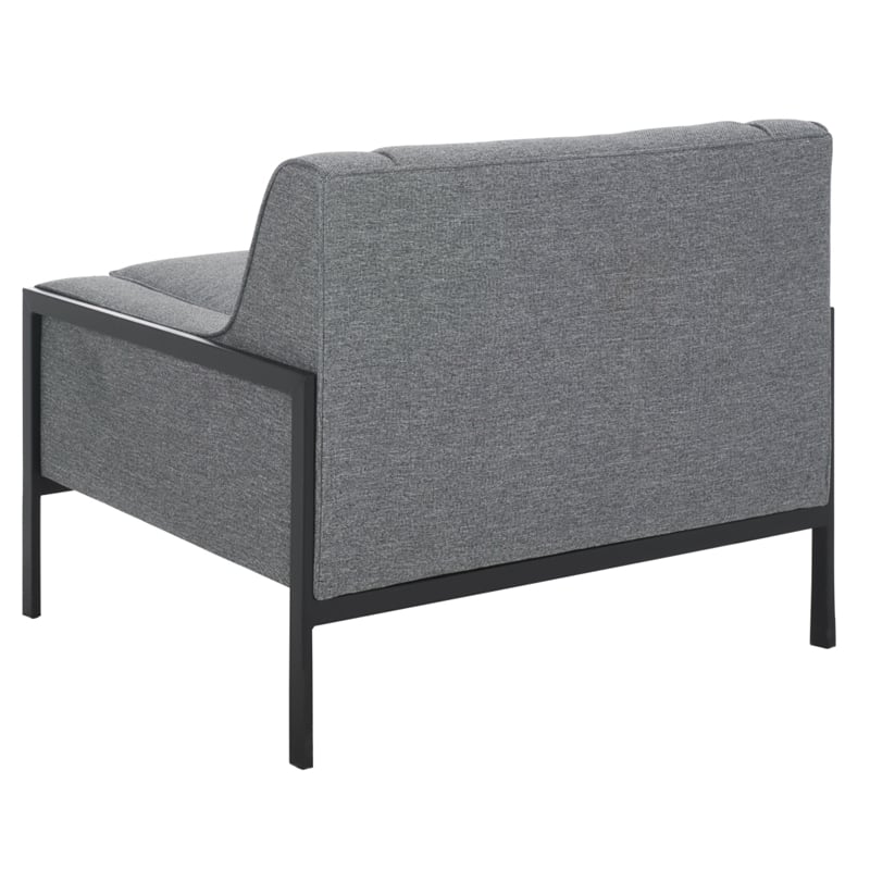 Safavieh Somerled Wood and Metal Accent Chair in Gray / Black