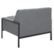 Safavieh Somerled Wood and Metal Accent Chair in Gray / Black