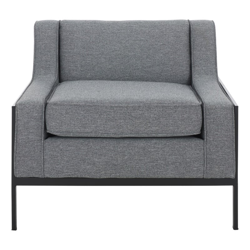 Safavieh Somerled Wood and Metal Accent Chair in Gray / Black