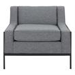 Safavieh Somerled Wood and Metal Accent Chair in Gray / Black