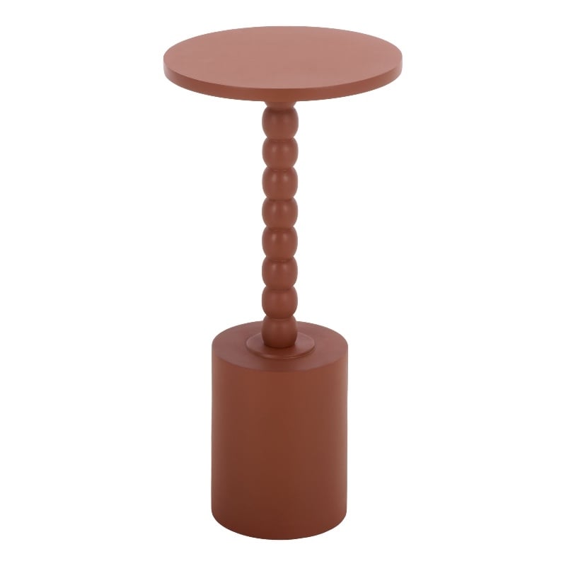 Safavieh Fern Wood Accent Table in Orange