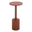 Safavieh Fern Wood Accent Table in Orange