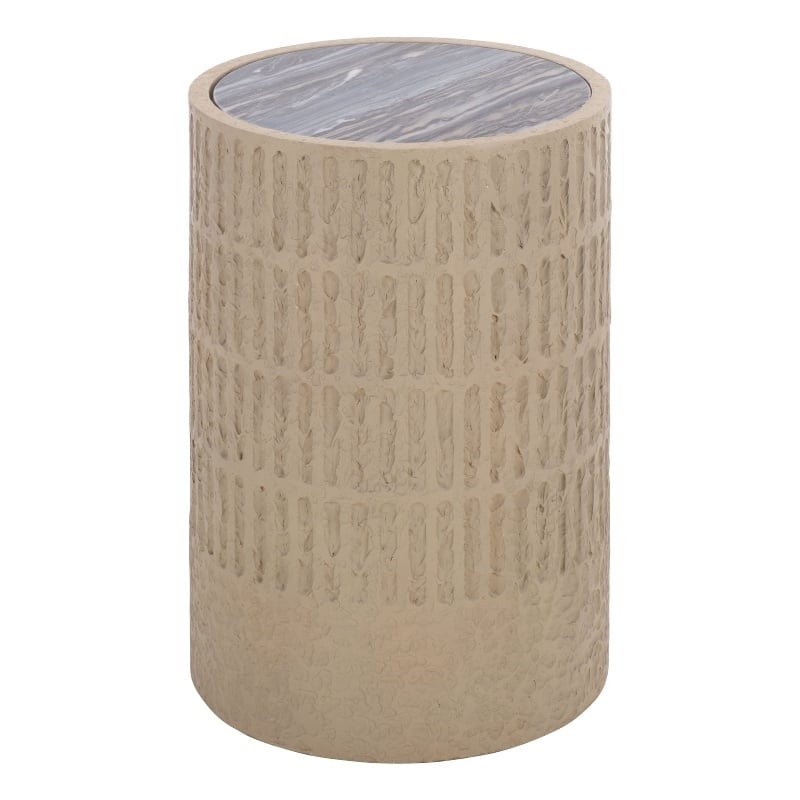 Safavieh Venti Wood Accent Table in Taupe / Black