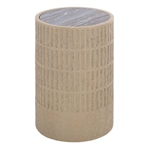 Safavieh Venti Wood Accent Table in Taupe / Black