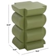 Safavieh Lappell Wood Accent Table in Olive