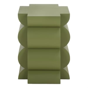 Safavieh Lappell Wood Accent Table in Olive