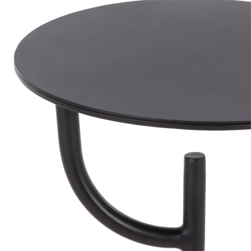 Safavieh Harlowe  Marble and Iron Accent Table in Black / White