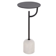 Safavieh Harlowe  Marble and Iron Accent Table in Black / White