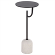 Safavieh Harlowe  Marble and Iron Accent Table in Black / White