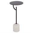 Safavieh Harlowe  Marble and Iron Accent Table in Black / White