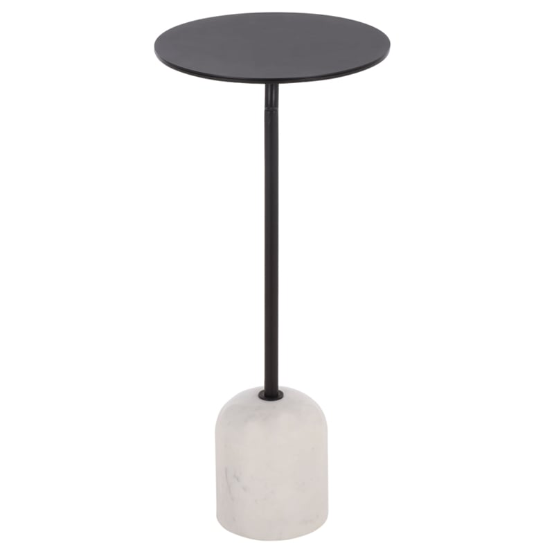 Safavieh Harlowe  Marble and Iron Accent Table in Black / White