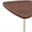 Safavieh Kristel Wood and Marble Accent Table in Brown/Silver/Black