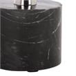 Safavieh Kristel Wood and Marble Accent Table in Brown/Silver/Black