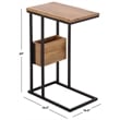 Safavieh Amirah Wood Accent Table in Natural / Black
