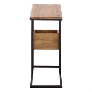 Safavieh Amirah Wood Accent Table in Natural / Black