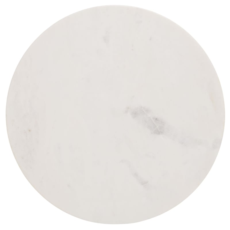 Safavieh Kyla Wood and Marble Accent Table in Black / White