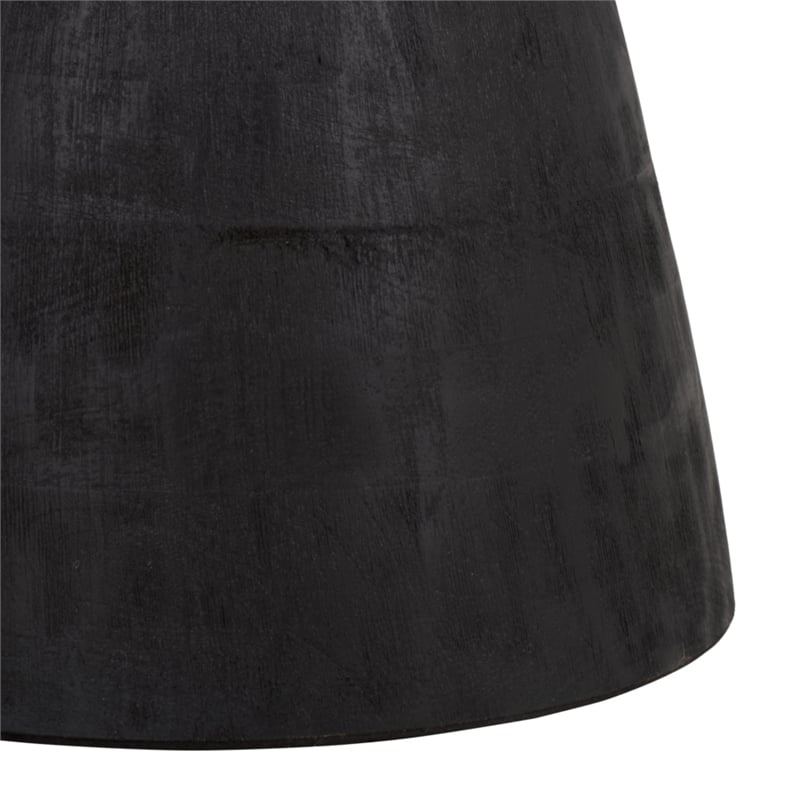 Safavieh Kyla Wood and Marble Accent Table in Black / White