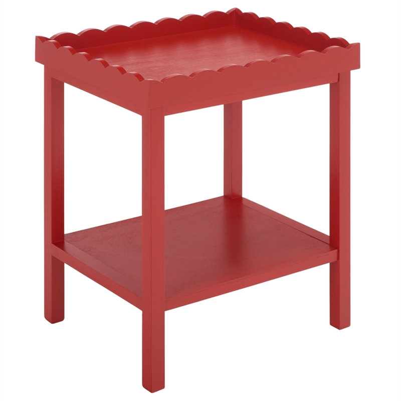Safavieh Starlyn Wood Accent Table in Red