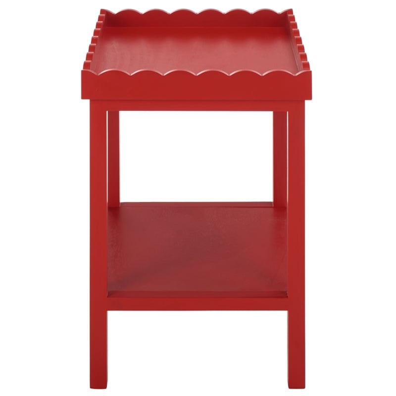 Safavieh Starlyn Wood Accent Table in Red