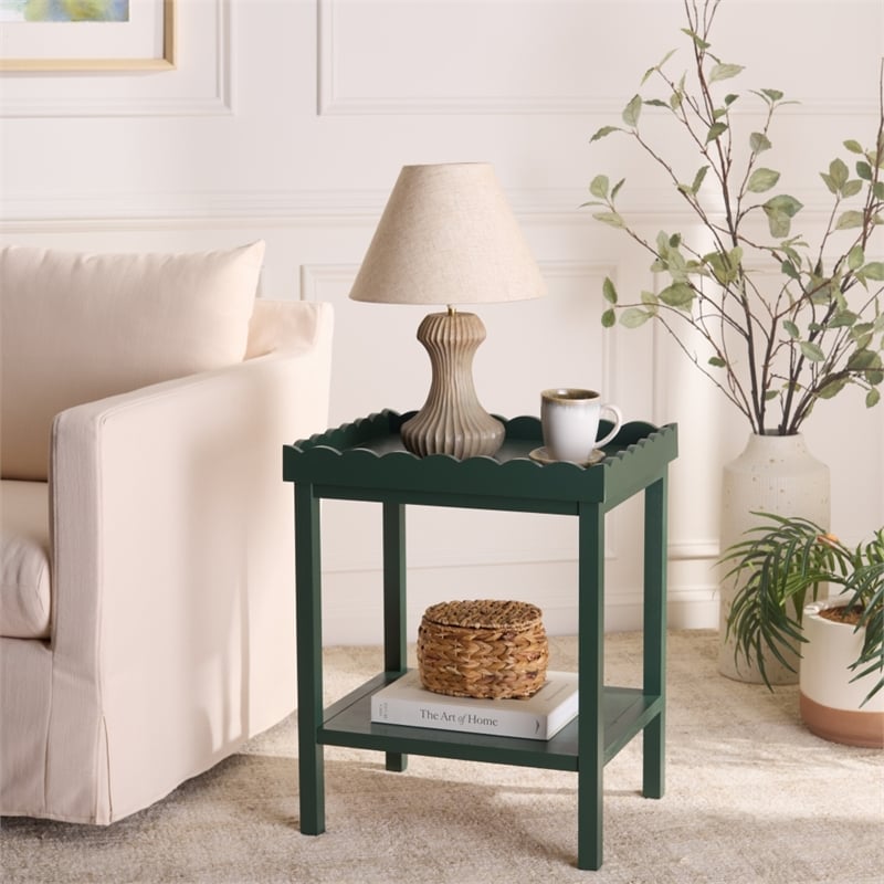 Safavieh Starlyn Wood Accent Table in Green