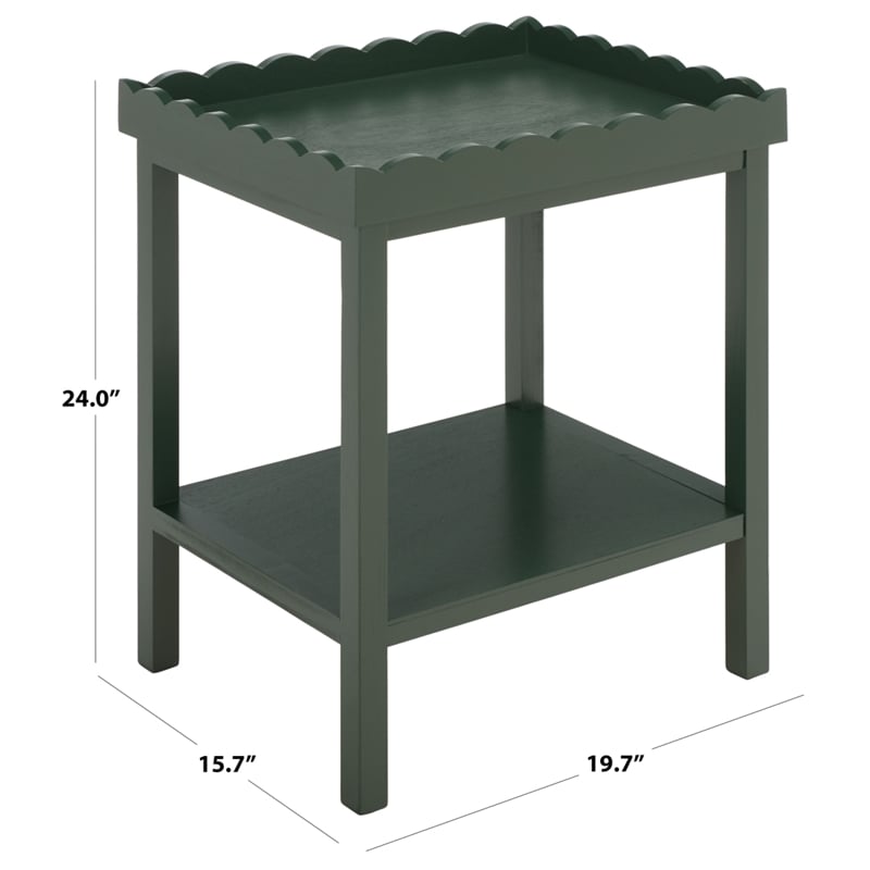 Safavieh Starlyn Wood Accent Table in Green