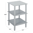 Safavieh Dilyn 3 Shelf Wood Accent Table in Gray