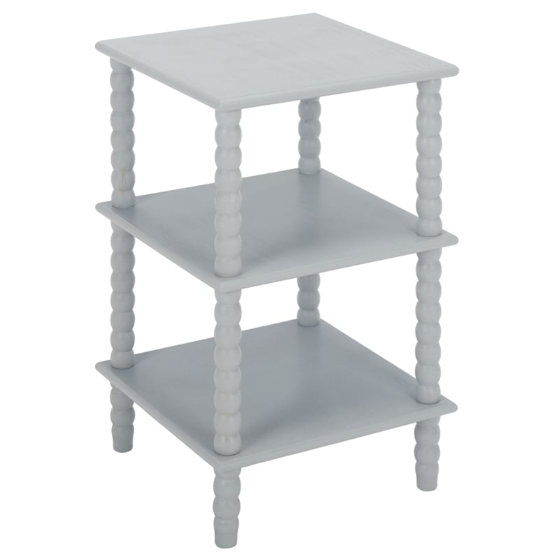 Safavieh Dilyn 3 Shelf Wood Accent Table in Gray