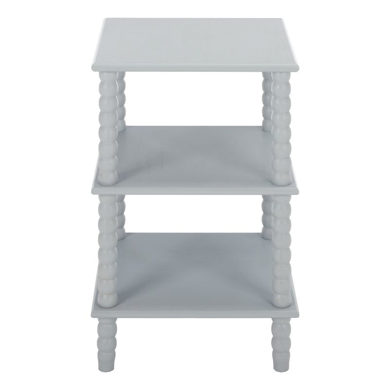 Safavieh Dilyn 3 Shelf Wood Accent Table in Gray