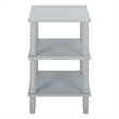 Safavieh Dilyn 3 Shelf Wood Accent Table in Gray