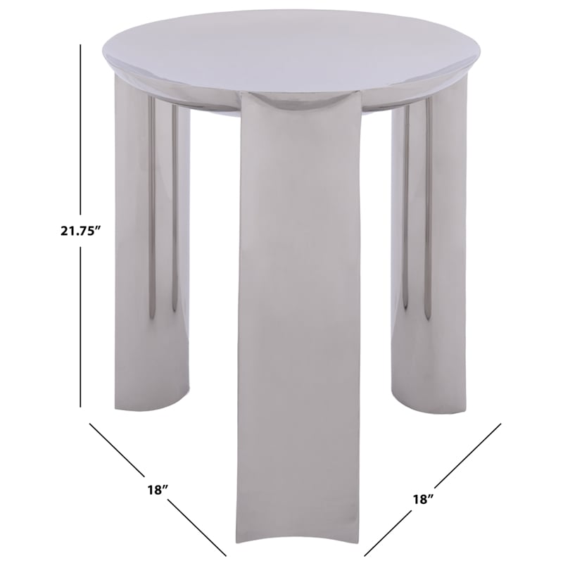 Safavieh Mander Metal Accent Table in Silver