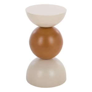 Safavieh Preston Iron Accent Table in Mustard / Ivory