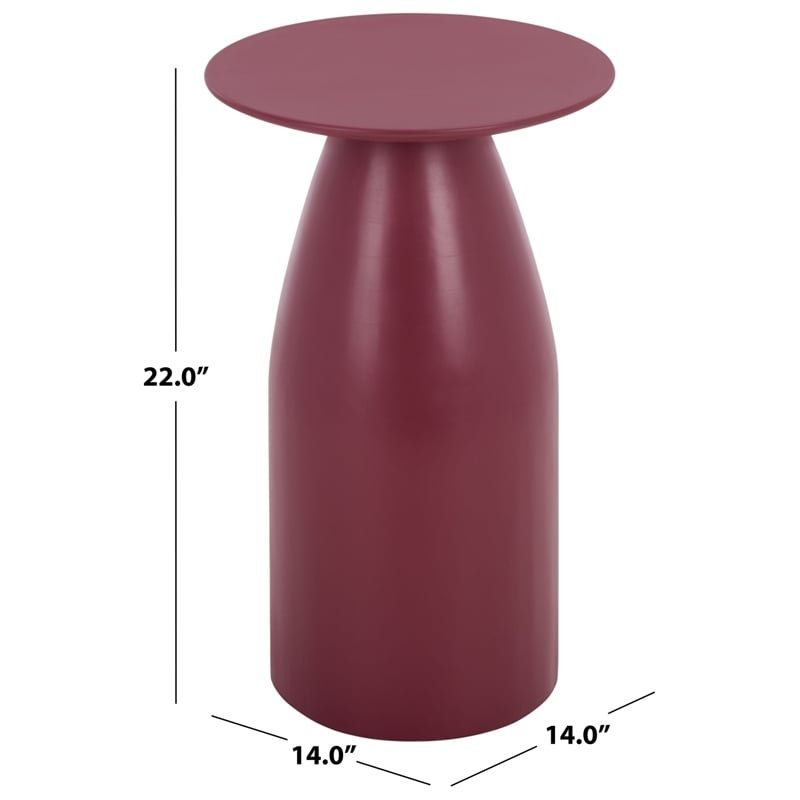 Safavieh Margie Wood Accent Table in Magenta