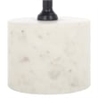 Safavieh Elisabeth Round Wood and Marble Side Table in Brown / Black