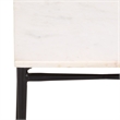 Safavieh Nadezhda Marble and Iron Accent Table in White/ Black