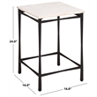 Safavieh Nadezhda Marble and Iron Accent Table in White/ Black