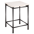 Safavieh Nadezhda Marble and Iron Accent Table in White/ Black