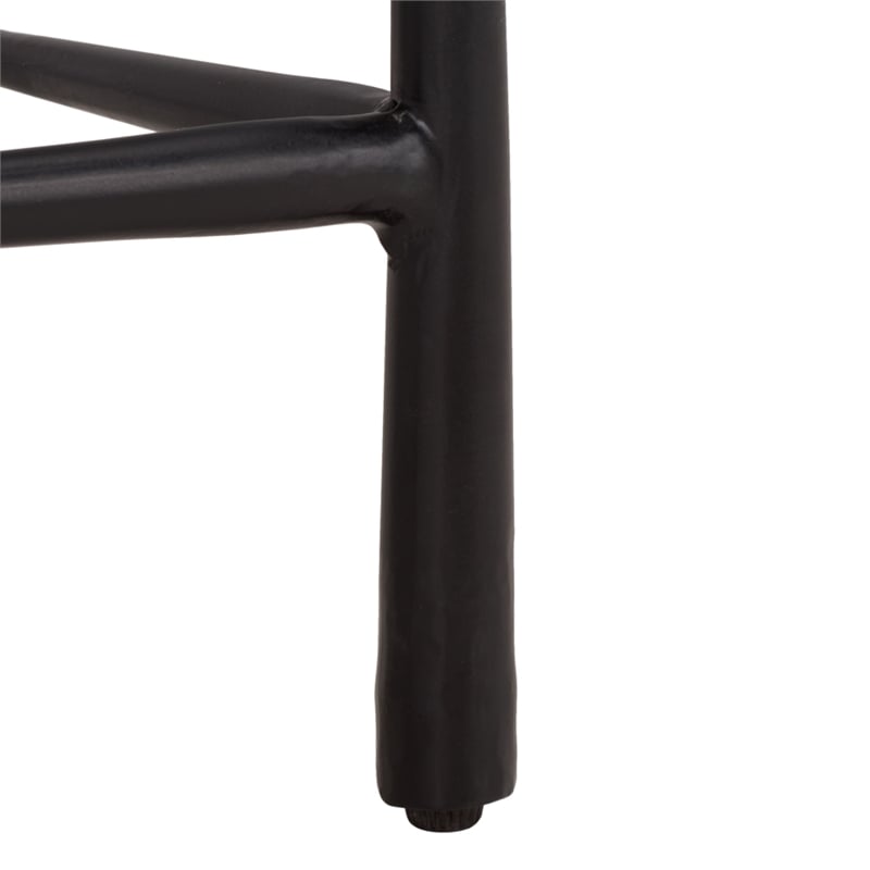 Safavieh Nadezhda Marble and Iron Accent Table in White/ Black